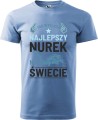 koszulka dla nurka z nadrukiem tak wygląda najlepszy nurek na świecie kolor błękitny