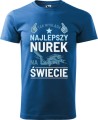 koszulka dla nurka z nadrukiem tak wygląda najlepszy nurek na świecie kolor lazurowy
