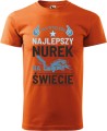 koszulka dla nurka z nadrukiem tak wygląda najlepszy nurek na świecie kolor pomarańczowy