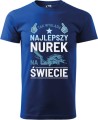 koszulka dla nurka z nadrukiem tak wygląda najlepszy nurek na świecie kolor chabrowy