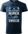koszulka dla nurka z nadrukiem tak wygląda najlepszy nurek na świecie kolor granatowy