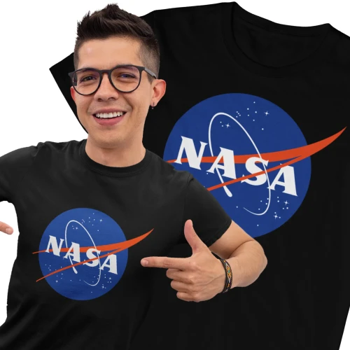 Męska koszulka nasa logo