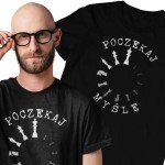 Koszulka męska Poczekaj Myślę - Szachy