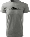 Linia życia ekg szachy koszulka męska kolor szary