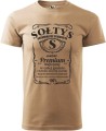 Sołtys premium koszulka męska z nadrukiem kolor piaskowy