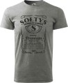 Sołtys premium koszulka męska z nadrukiem kolor szary