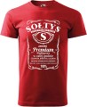 Sołtys premium koszulka męska z nadrukiem kolor czerwony