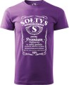 Sołtys premium koszulka męska z nadrukiem kolor fioletowy