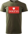 koszulka męska z nadrukiem sołtys kolor militarny