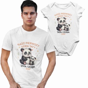 Zestaw koszulek Nasz Pierwszy Dzień Taty Pandy