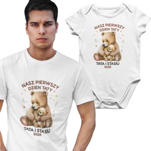 Zestaw koszulek Nasz Pierwszy Dzień Taty Misie