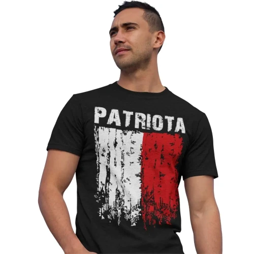 Męska koszulka z nadrukiem Patriota Flaga
