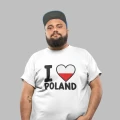 Koszulka męska z nadrukiem I Love Poland