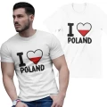 Koszulka męska z nadrukiem I Love Poland