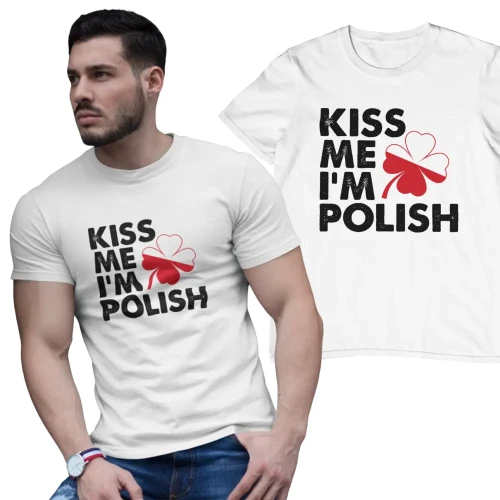 Koszulka męska Kiss me i'm Polish