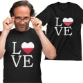 Męska koszulka z nadrukiem Polska Love
