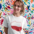 Damska koszulka z nadrukiem Flaga Polski