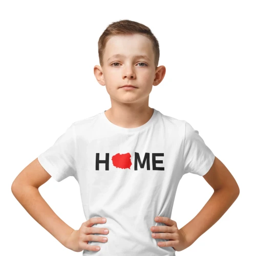 Dziecięca koszulka z nadrukiem home Polska