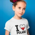 Dziecięca koszulka z nadrukiem I love Poland