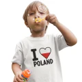 Dziecięca koszulka z nadrukiem I love Poland