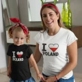 Dziecięca koszulka z nadrukiem I love Poland