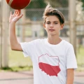 Dziecięca koszulka z nadrukiem Polska Flaga