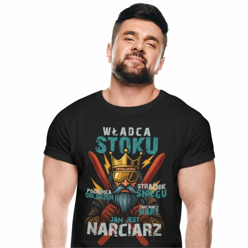 Koszulka dla narciarza - Władca stoku Jam jest narciarz