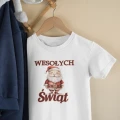 Wesołych Świąt Retro Dziecięca Koszulka z Nadrukiem