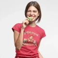 Świąteczna Babeczka Damska Koszulka z Nadrukiem