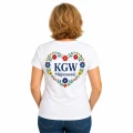 Koszulki dla KGW nadruk z przodu mały na plecach duży na modelce która stoi tyłem