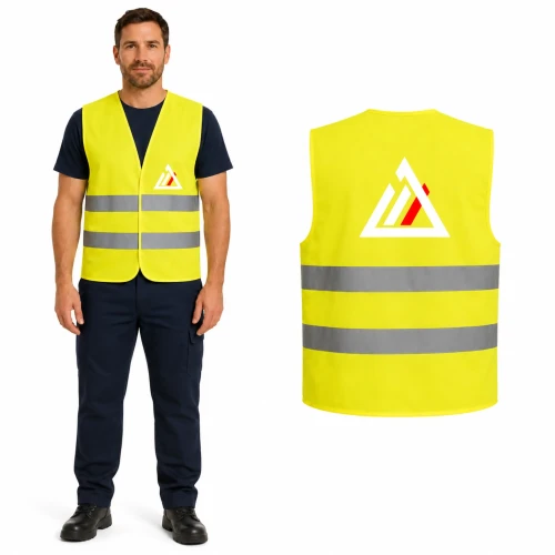 Kamizelki na stronę JHK model przód tył yellow