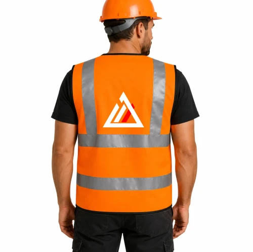 kamizelka odblaskowa orange tył model