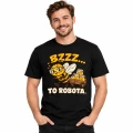 Koszulka dla pszczelarza z nadrukiem bzzz to robota na modelu