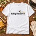 Koszulka dla pszczelarza z nadrukiem Lubię bzykanie leży płasko