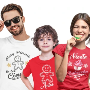 Zestaw Świąteczny 2+1 Pierniczki i Babeczka Mama Tata Dziecko