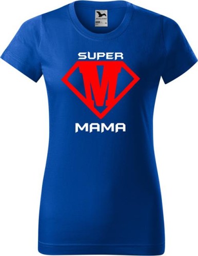 Dzień Mamy Matki Koszulka kolor Chaber AlleKoszulki Super Mama.jpg