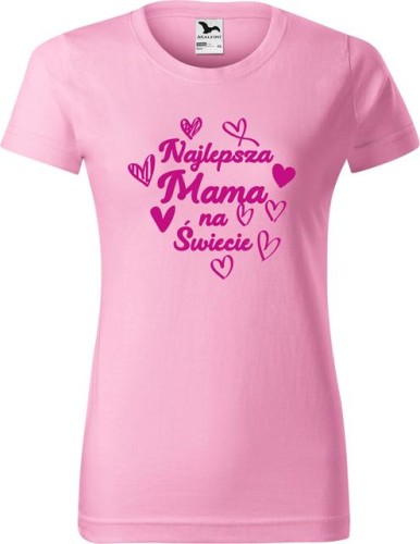 Dzień Mamy Matki Koszulka kolor Jasny Różowy AlleKoszulki Najlepsza Mama na Świecie.jpg
