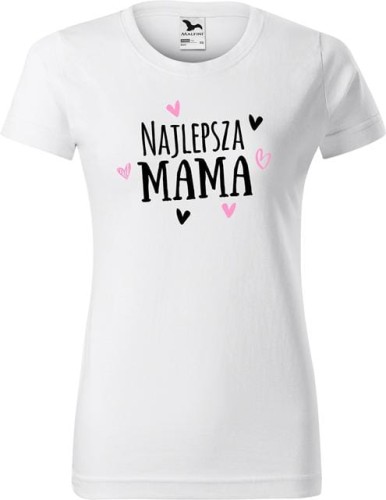 Koszulka Najlepsza Mama prezent na Dzień Mamy kolor biały