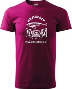 Koszulka Męska Najlepszy Wędkarz rodzi się w Październiku