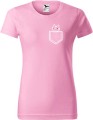 Koszulka damska t-shirt kolor Jasny Róż Kieszonka Kotek Allekoszulki Koszulka WOW.jpg