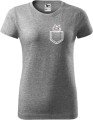 Koszulka damska t-shirt kolor Szary Kieszonka Kotek Allekoszulki Koszulka WOW.jpg