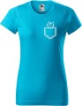 Koszulka damska t-shirt kolor Turkusowy Kieszonka Kotek Allekoszulki Koszulka WOW.jpg