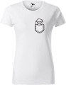 Koszulka damska t-shirt kolor Biały Kieszonka Owieczka Allekoszulki Super Prezent.jpg