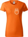 Koszulka damska t-shirt kolor Pomarańczowy Kieszonka Owieczka Allekoszulki Super Prezent.jpg