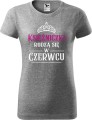 Koszulka damska kolor Szary Księżniczki rodzą się w Czerwcu 01 AlleKoszulki Prezent na Urodziny.jpg