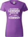 Koszulka damska t-shirt kolor Fioletowy Leniwce rodzą się w Czerwcu AlleKoszulki Urodziny, śmieszny nadruk.jpg