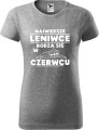 Koszulka damska t-shirt kolor Szary Leniwce rodzą się w Czerwcu AlleKoszulki Urodziny, śmieszny nadruk.jpg