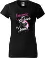 Koszulka damska t-shirt kolor Czarny Unicorns are born in June AlleKoszulki Urodziny, Jednorożce.jpg