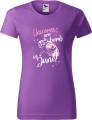 Koszulka damska t-shirt kolor Fioletowy Unicorns are born in June AlleKoszulki Urodziny, Jednorożce.jpg