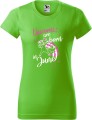Koszulka damska t-shirt kolor Green Apple Zielone Jabłuszko Unicorns are born in June AlleKoszulki Urodziny, Jednorożce.jpg